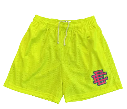 Eric Emanuel EE Basic Shorts Neon Yellow/Pink Size Large