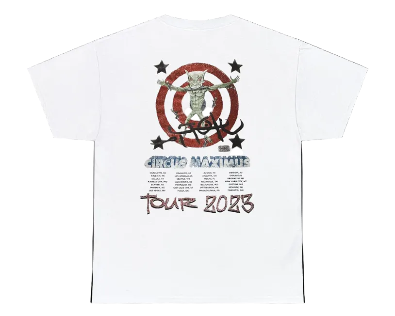 CIRCUS MAXIMUS TOUR 2023 TEE WHITE