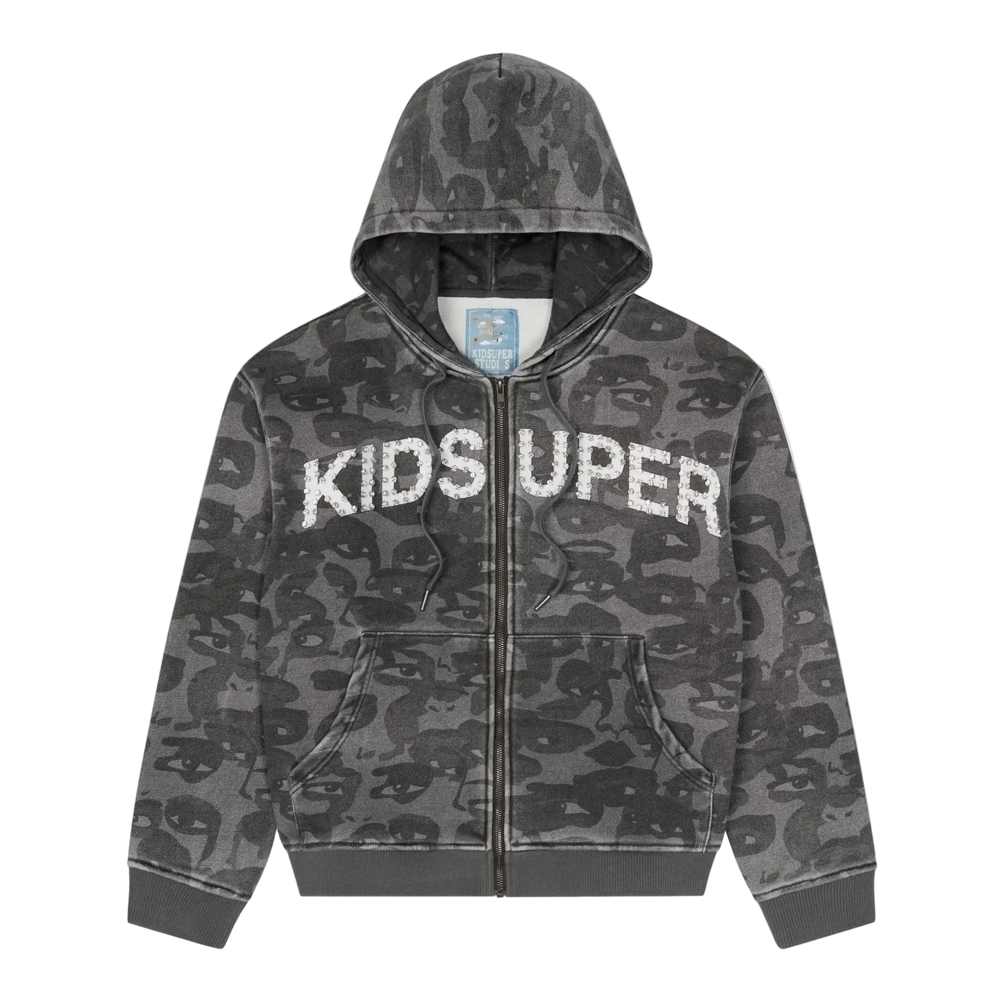 KIDSUPER FACE CAMO HOODIE [BLACK]