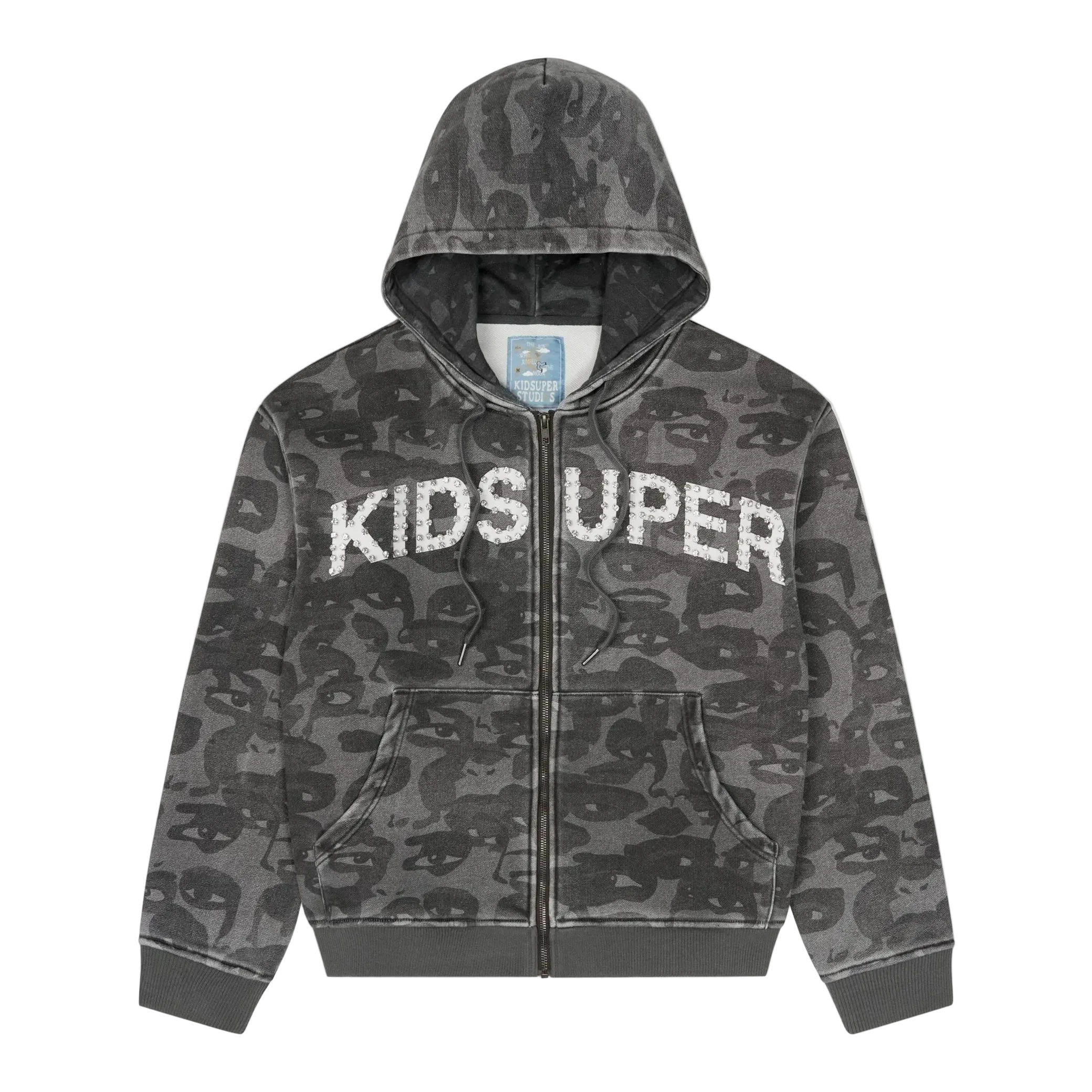 KIDSUPER FACE CAMO HOODIE [BLACK]
