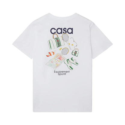 CASABLANCA EQUIPEMENT SPORTIF T-SHIRT 'WHITE'