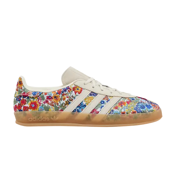 Liberty London x adidas Women's Gazelle Indoor "Floral Embroidery", side view
