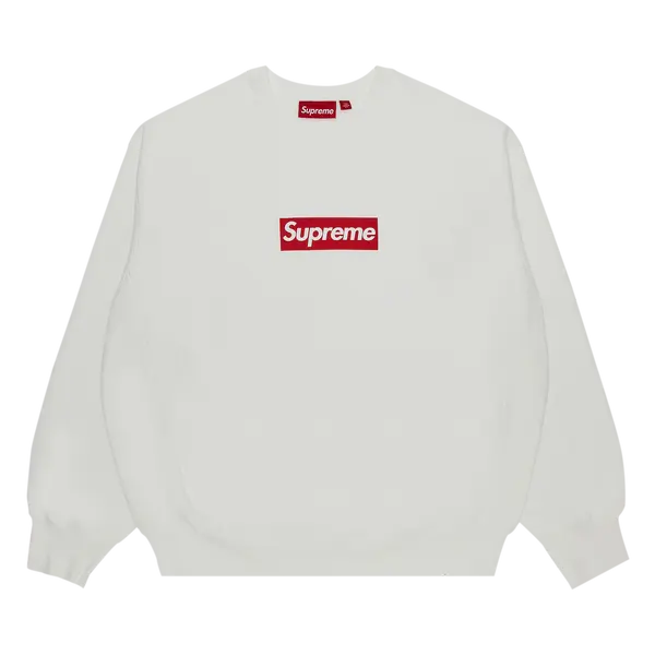 Supreme Washed Box Logo Crewneck 'White'