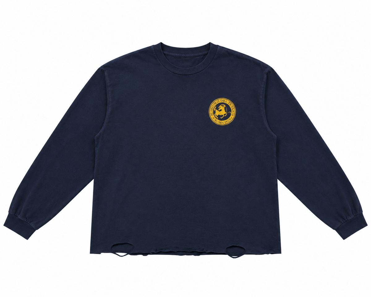 Sinclair distressed top navy blue