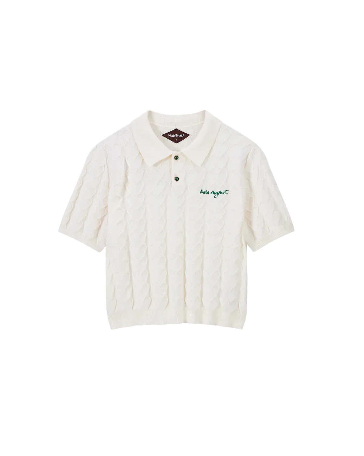 Nude Project Cora Knit Polo Off-White
