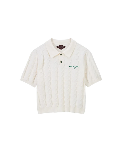 Nude Project Cora Knit Polo Off-White