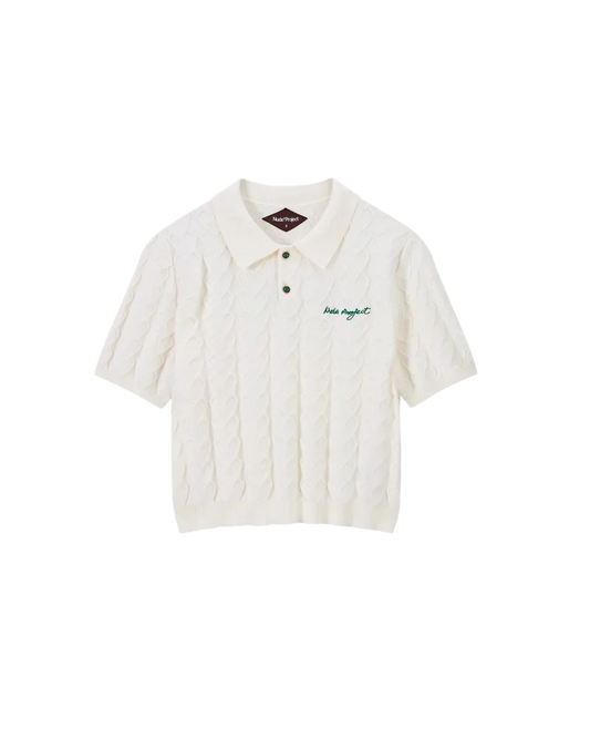 Nude Project Cora Knit Polo Off-White