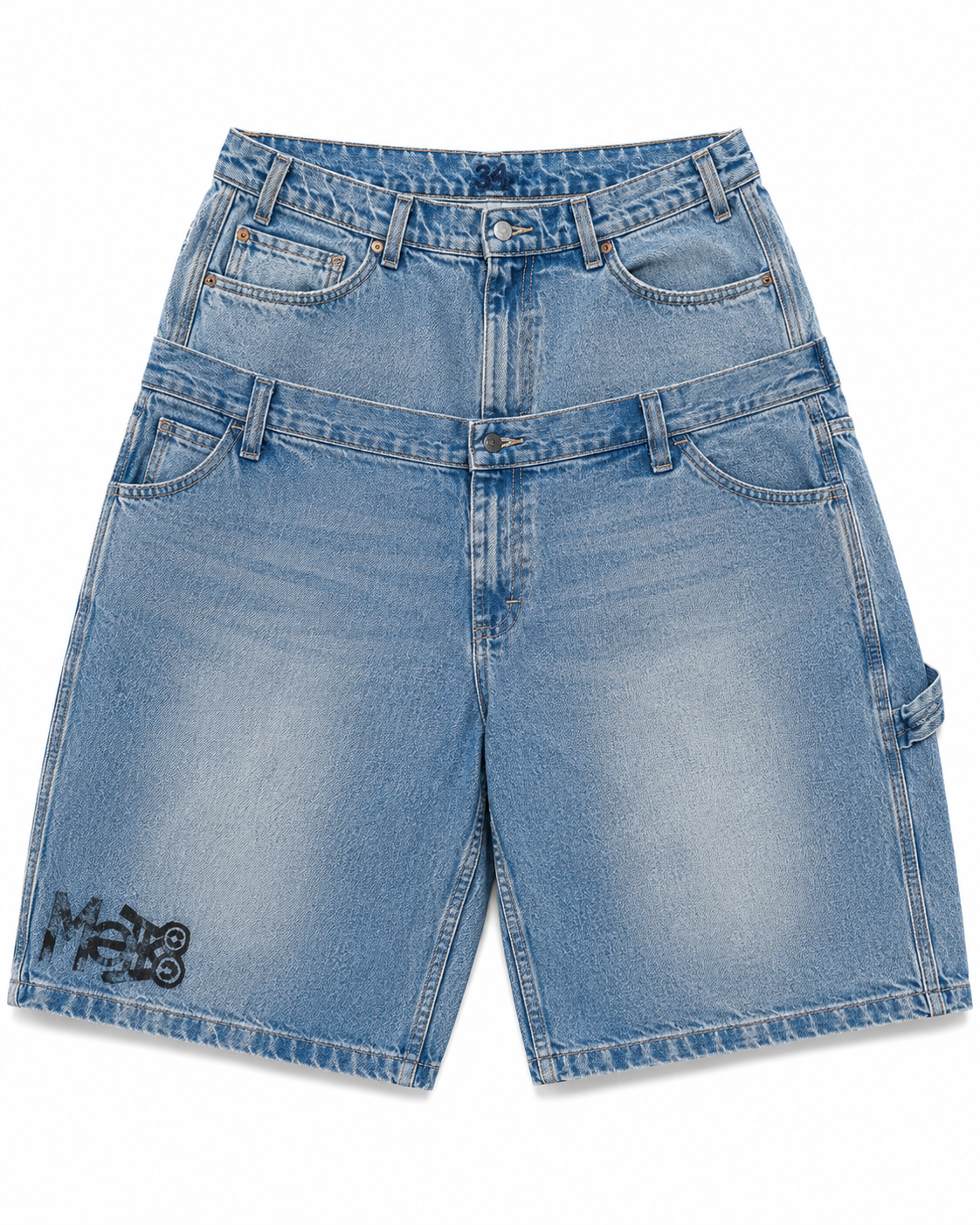 Double short  light blue