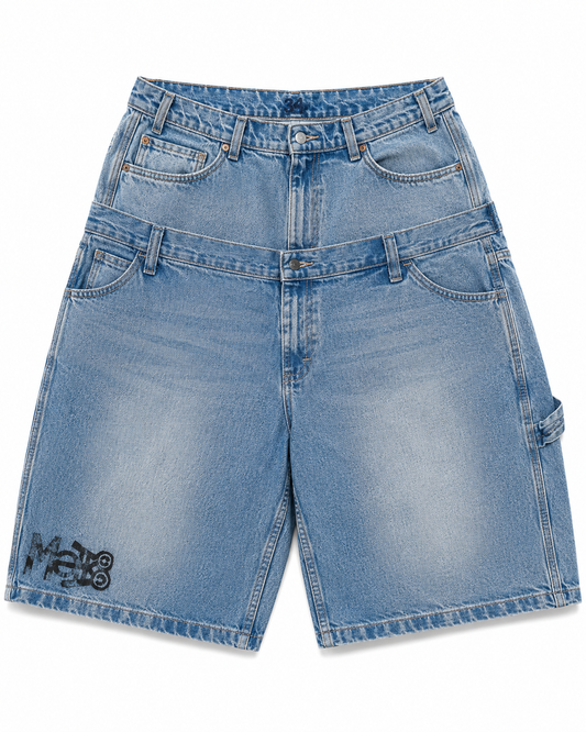 Double short  light blue