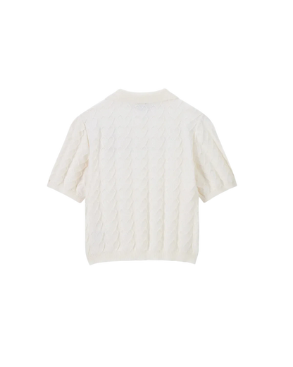 Nude Project Cora Knit Polo Off-White