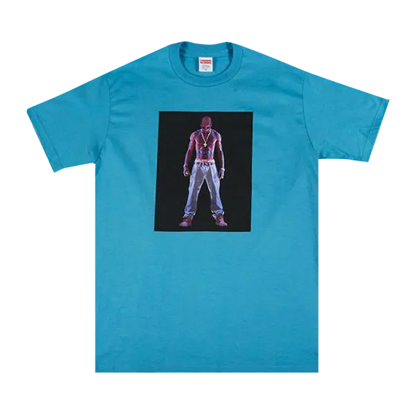 SUPREME TUPAC HOLOGRAM TEE 'LIGHT SLATE'