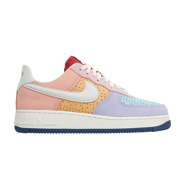 Nike Air Force 1 Low "Boricua" in pastel color blocking, side view