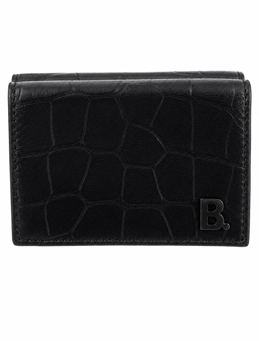 Balenciaga 2020 Black Croc Wallet