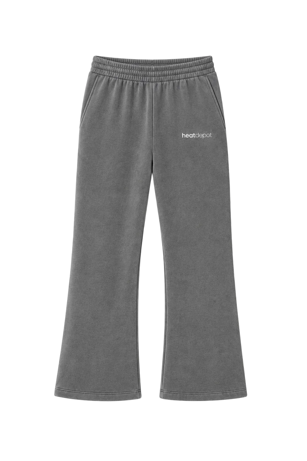 Heat Depot Logo Sweatpants in grey, flare fit view