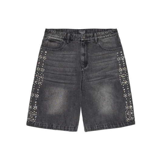 VALE FOREVER CRYSTAL JEAN SHORTS BLACK