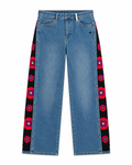 Opium stone wash open crochet Denim Jeans