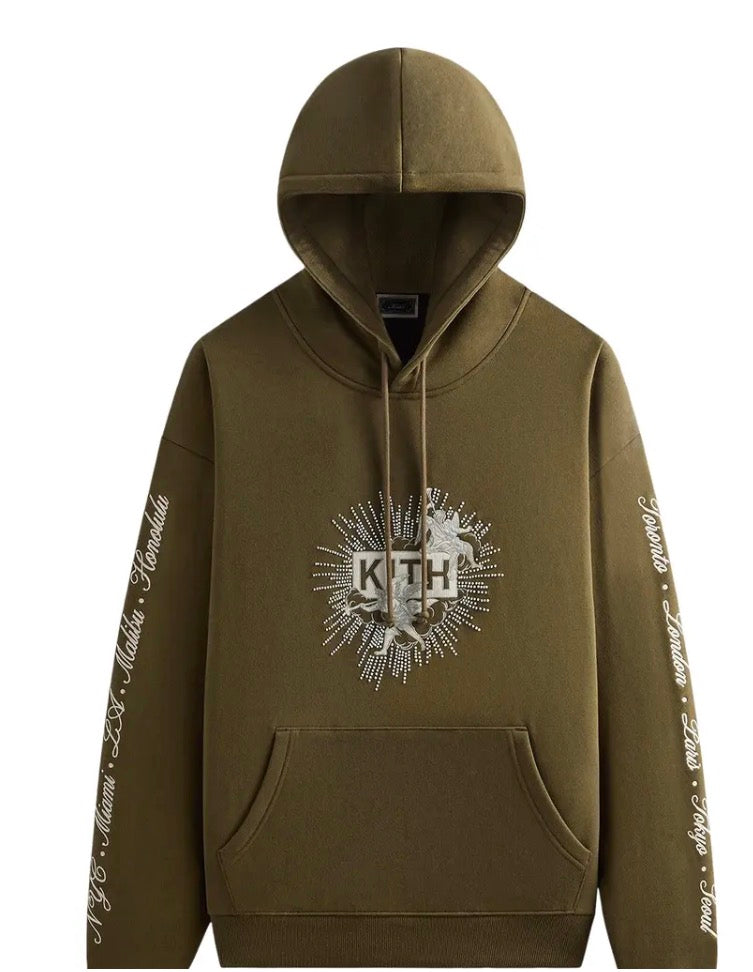 Kith Beaded Angel Nelson Hoodie 'Moss'