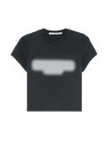 Alexander Wang Emboss Graphic Shrunken Tee - Washed Black