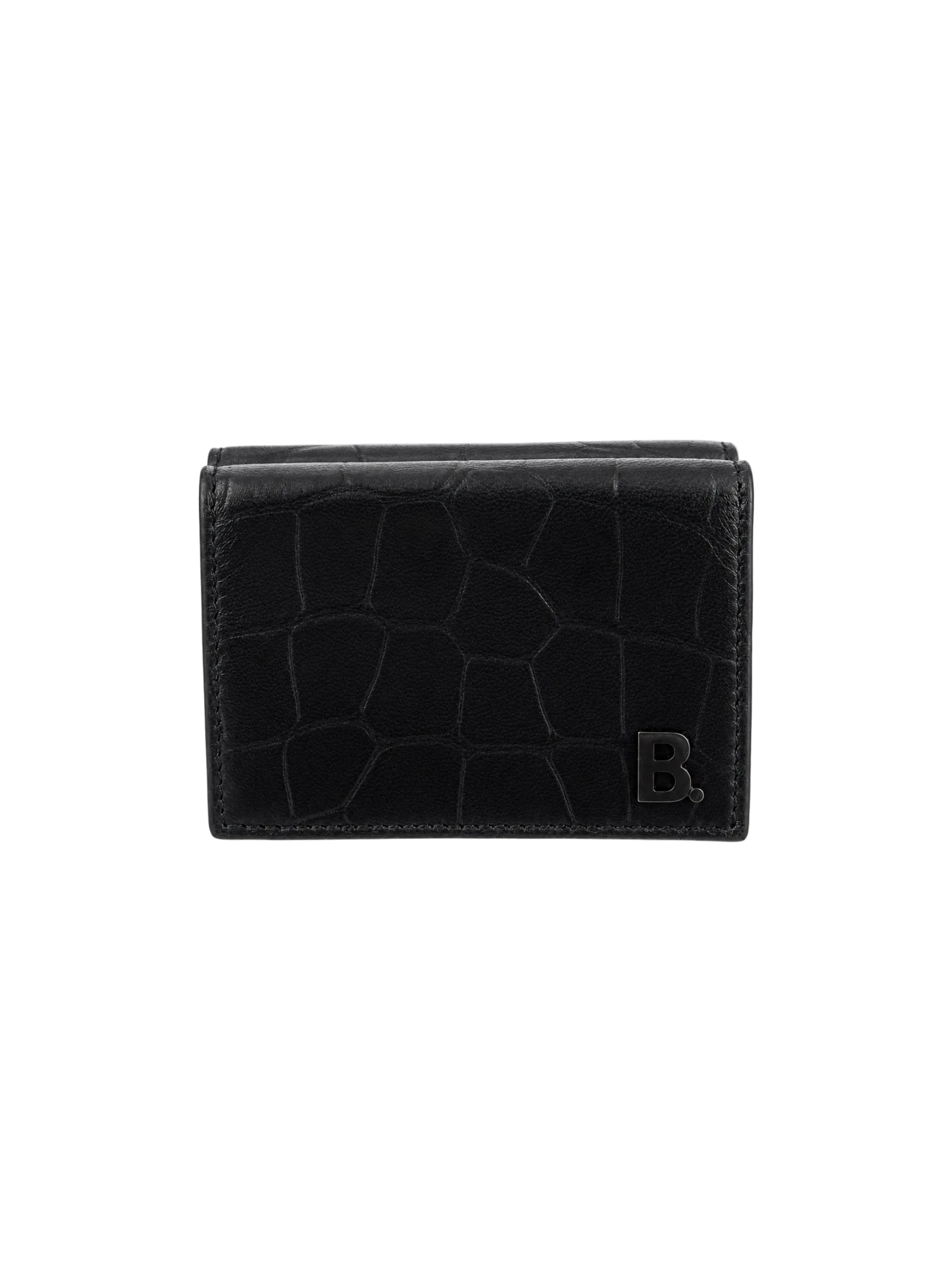 Balenciaga 2020 Black Croc Wallet