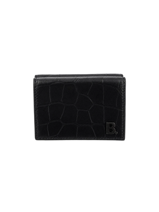 Balenciaga 2020 Black Croc Wallet