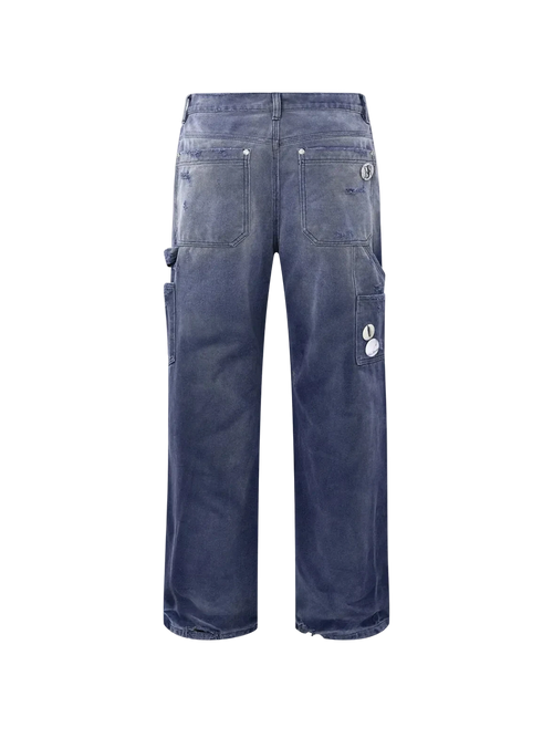 Birth of Royal Child 1920 Vintage Blue Pin Emblem Workwear Trousers