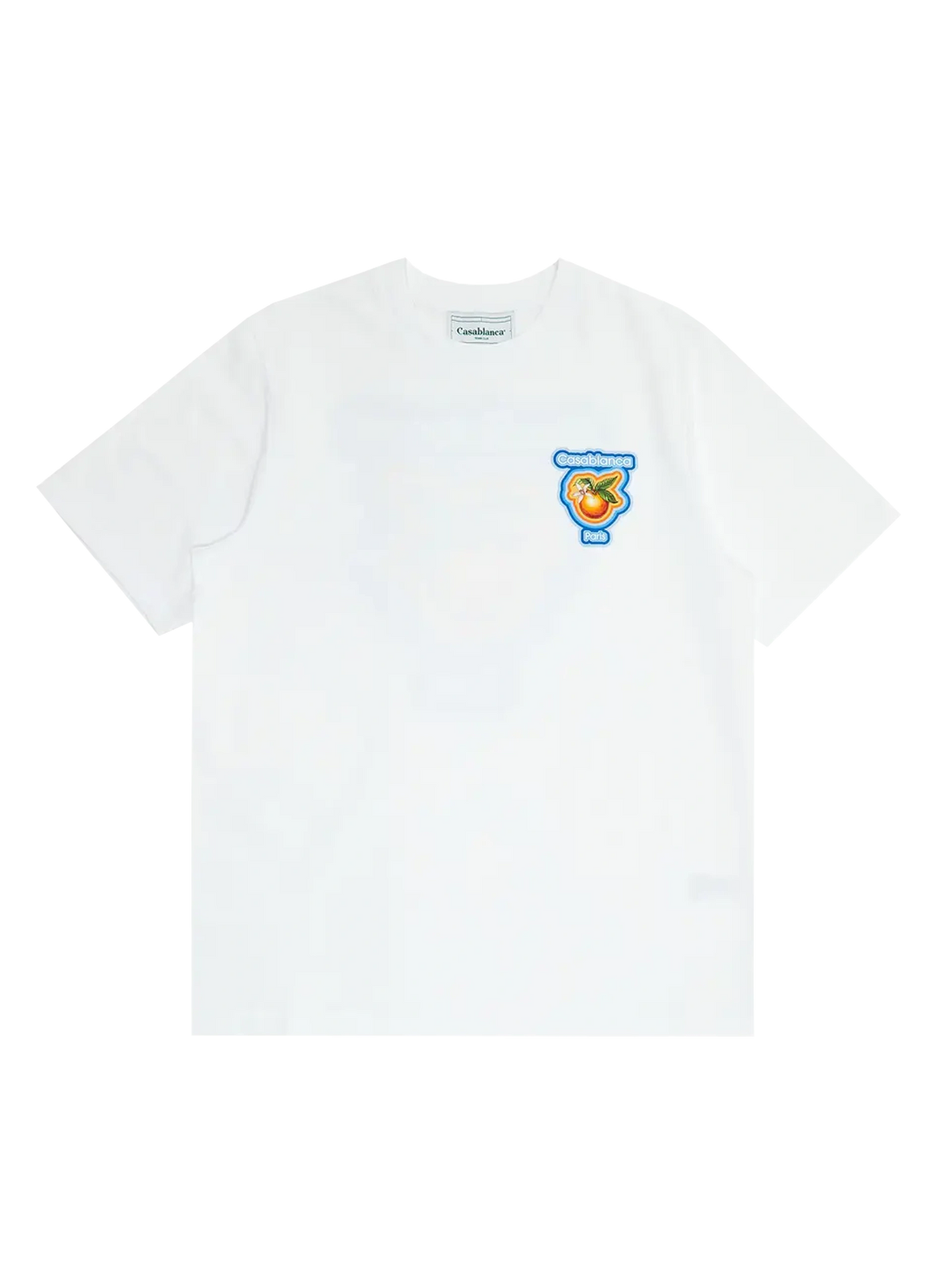 Casablanca Radiating Orange Printed Tee — White