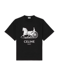 Black Celine Cotton Jersey T-Shirt