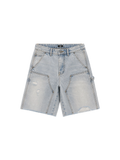 EPTM Angelo Distressed Denim Shorts — Medium Blue