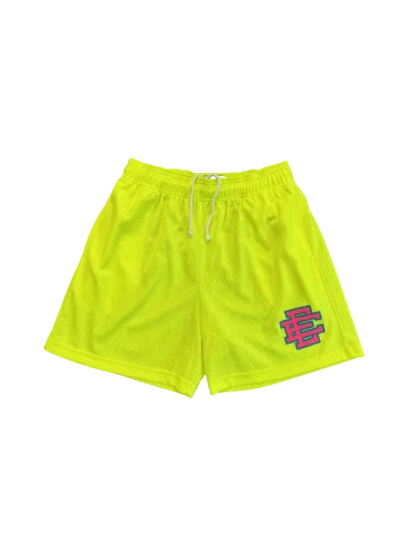 Eric Emanuel EE Basic Shorts — Neon Yellow/Pink
