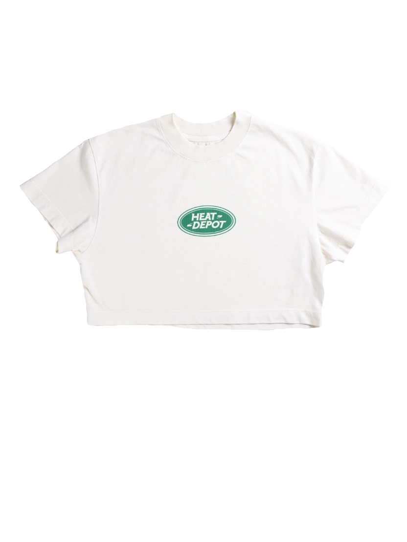 Heat Depot LR Cropped T-Shirt — White