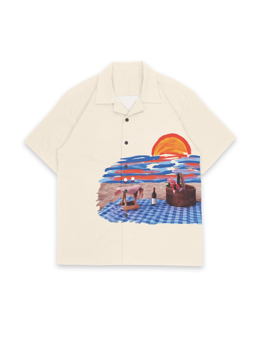 Atardecer de Agosto Button-Up Shirt