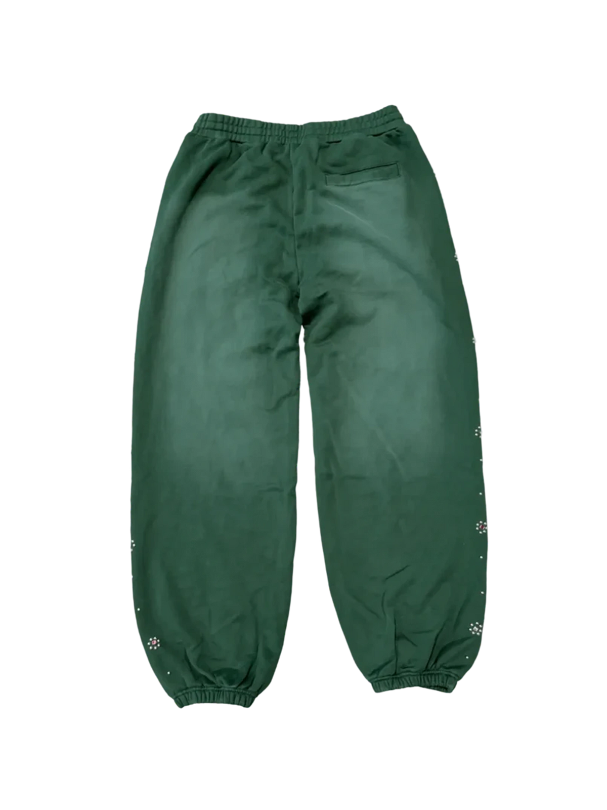 HMDD Green Flower Studded Sweatpants