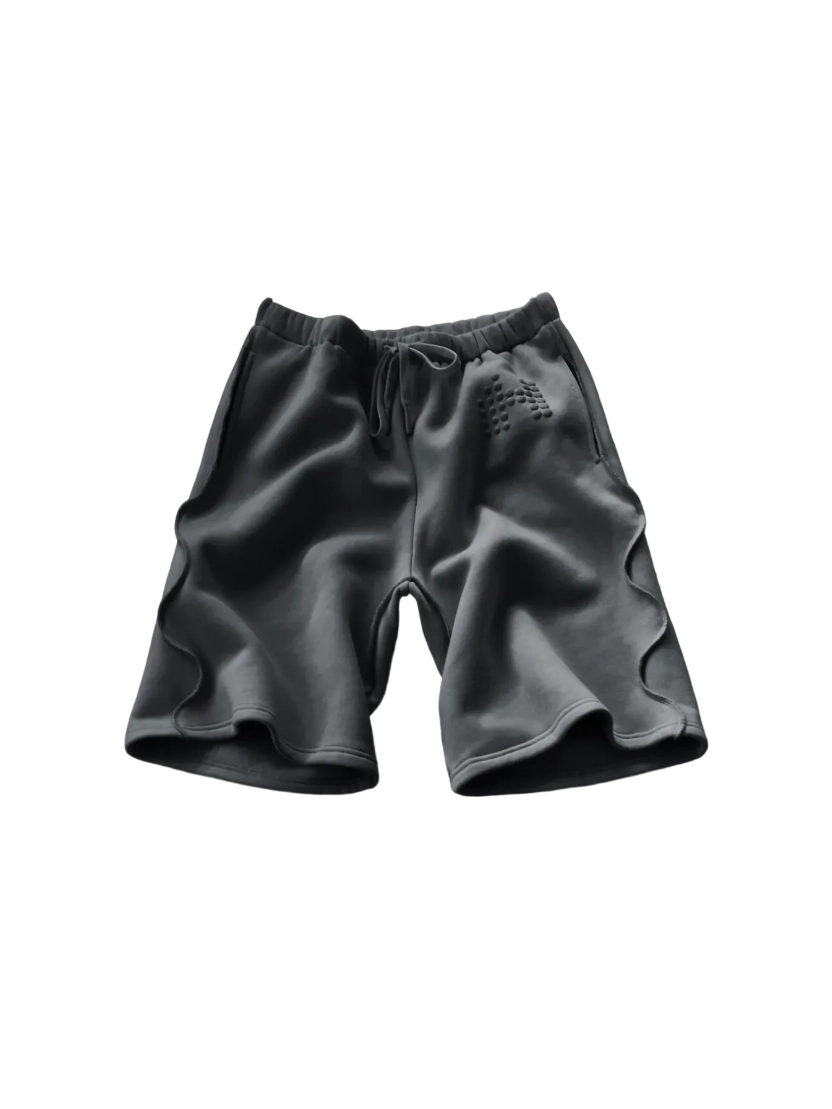 Huni Textured Shorts — Gray