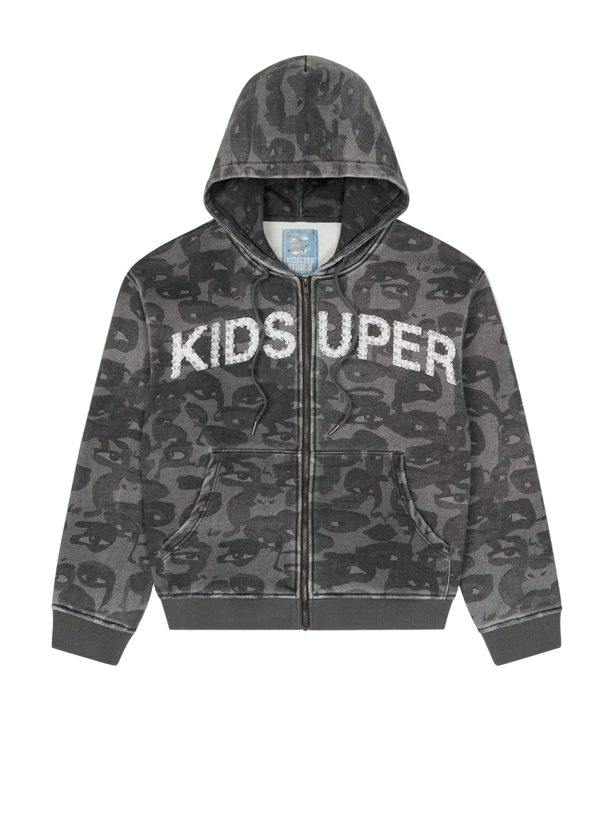 KidSuper Face Camo Hoodie — Black