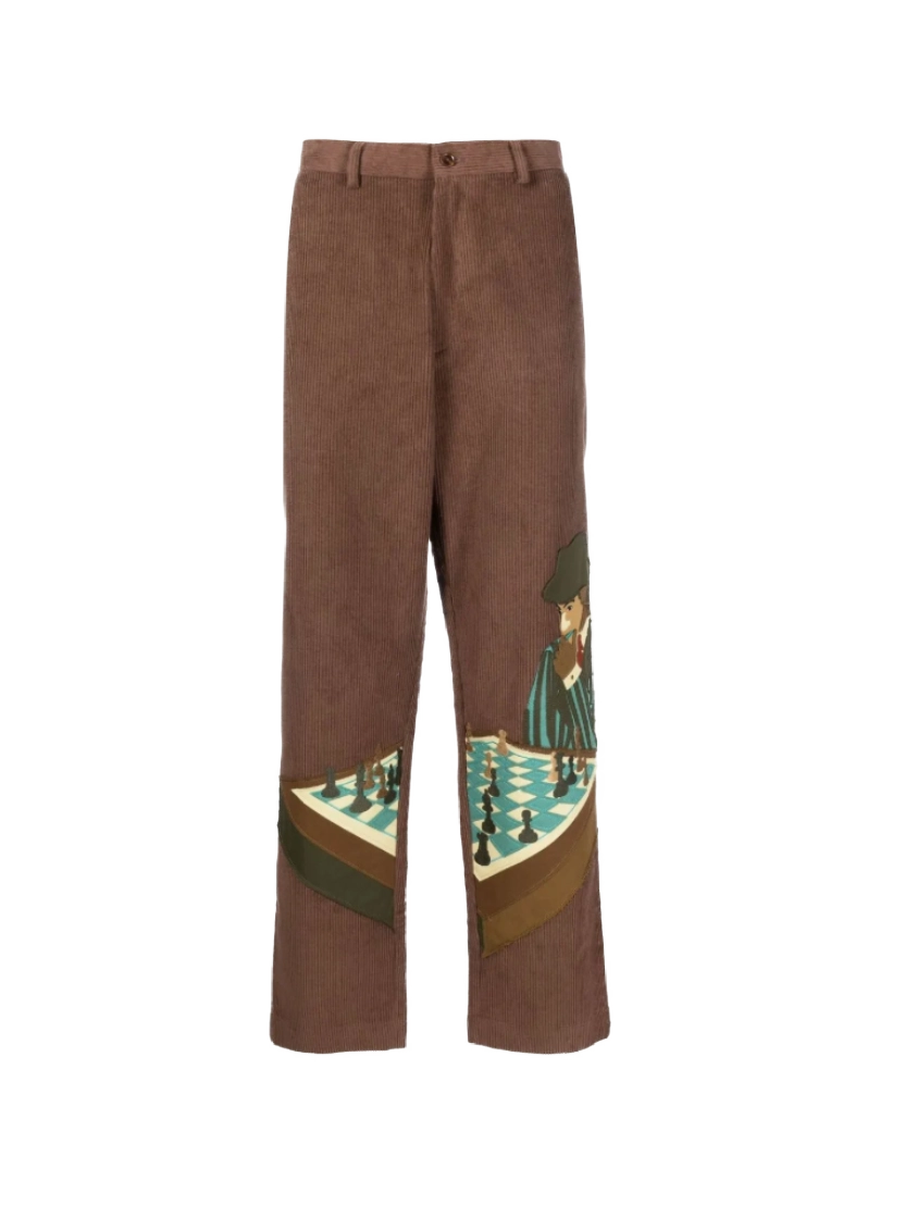 KidSuper Chess Patchwork Corduroy Trousers