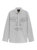 KidSuper Face Stripe Button-Up Shirt