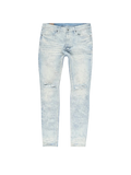 Ksubi Van Winkle light-wash jeans with marbled fading and ripped thigh details