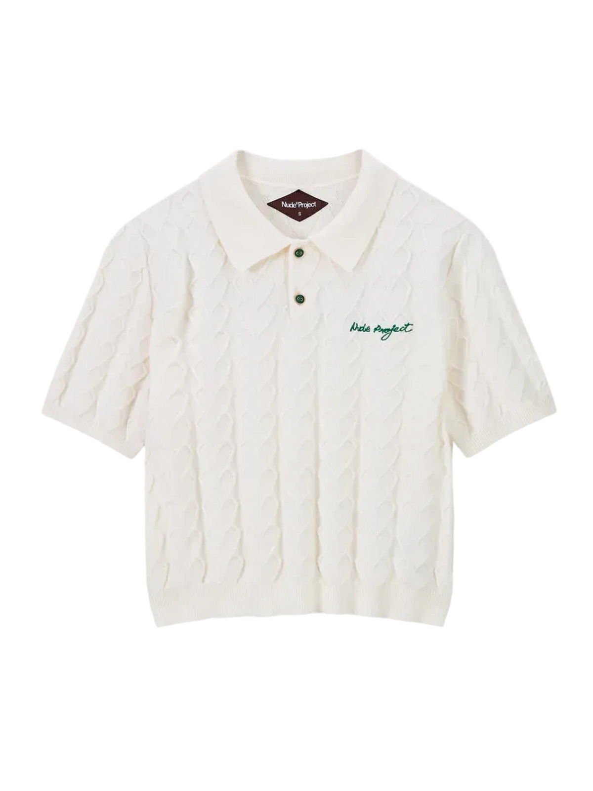 Nude Project Cora Knit Polo Off-White