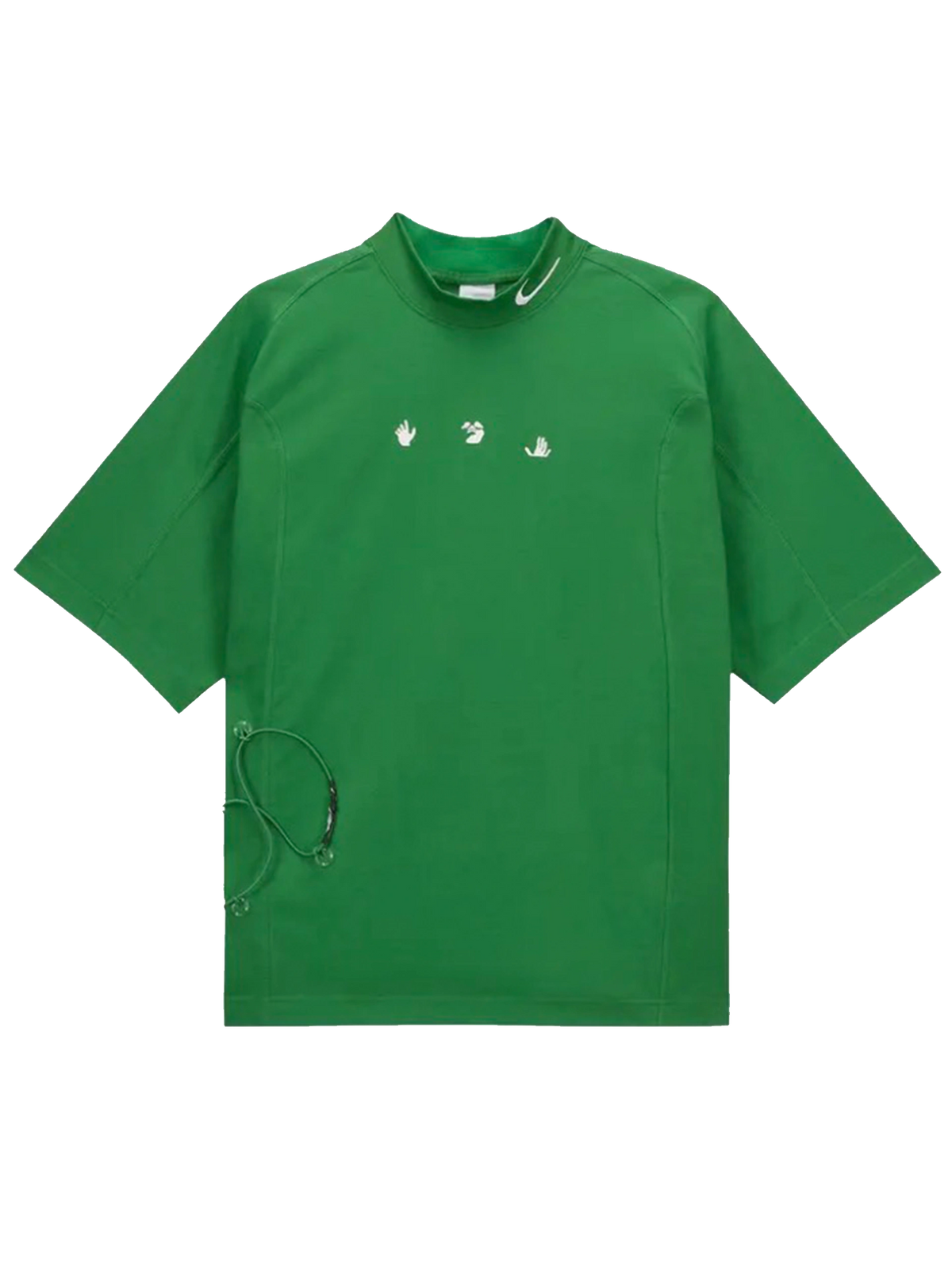 Nike x Off-White Mock-Neck Short-Sleeve Top (Asia Sizing) "Kelly Green/White"