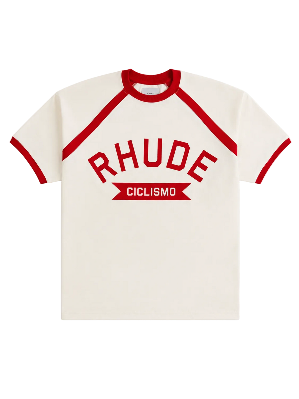 Rhude Cyclin Raglan T-Shirt — Red