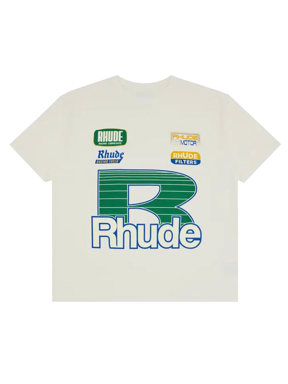 Rhude Roadway Racing Tee — Vintage White