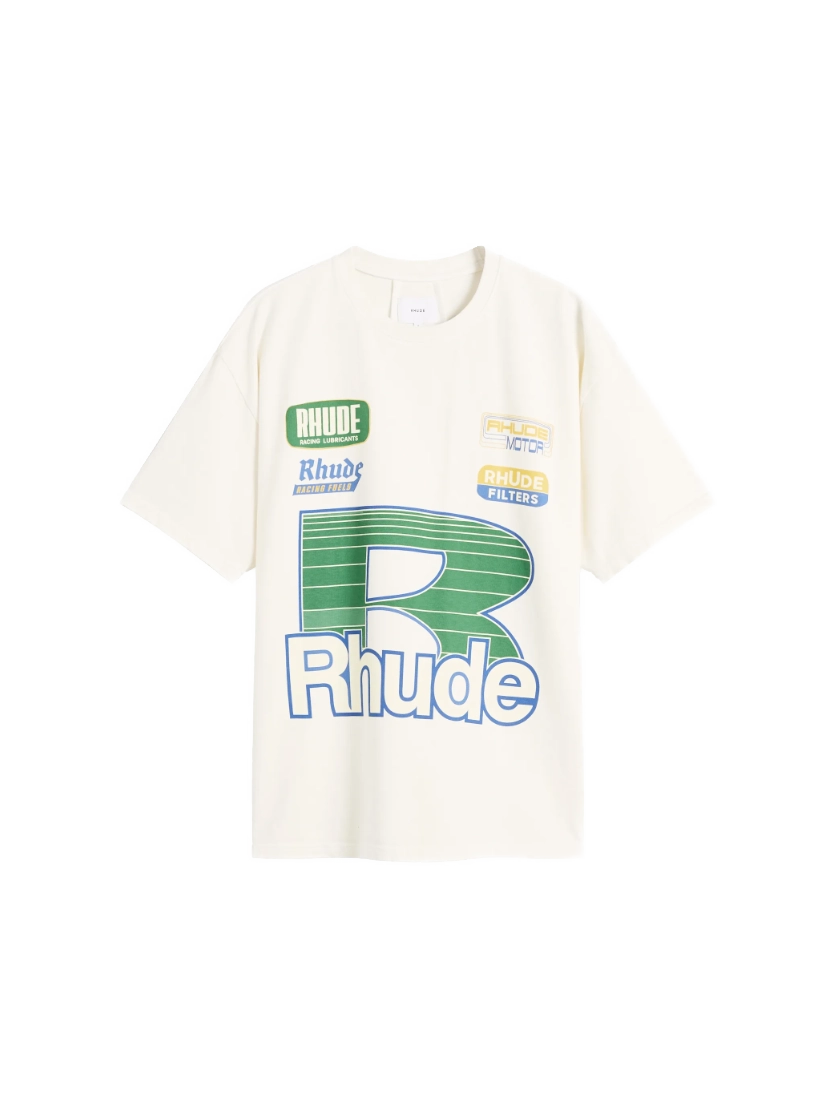 Vintage White Roadway Racing Tee