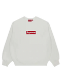 Supreme Washed Box Logo Crewneck — White