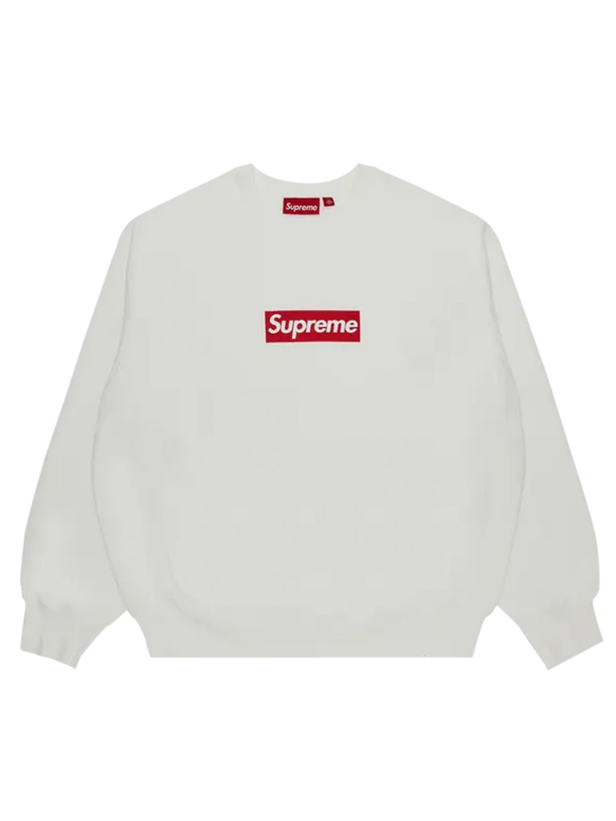 Supreme Washed Box Logo Crewneck — White
