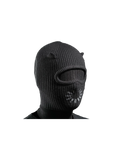 Black Stillz ribbed knit balaclava with pointed ears and cat-face design