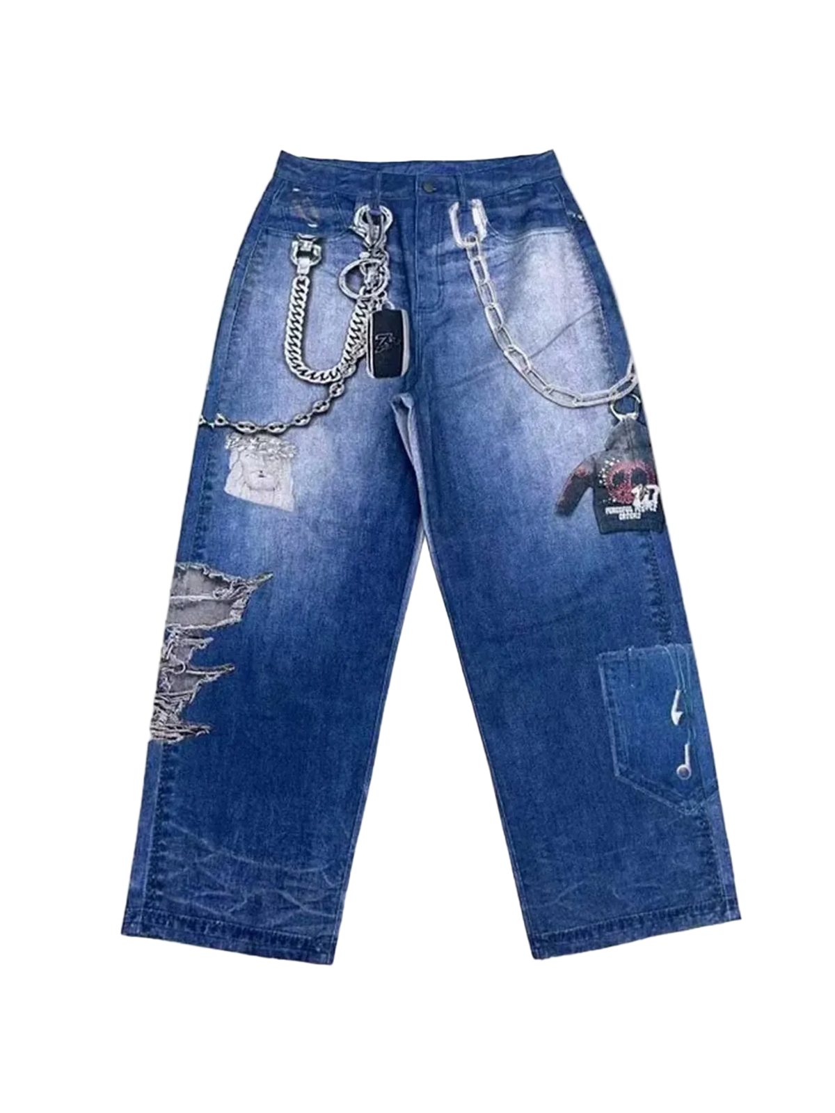 Triple Sevens 2D Denim Jeans — Medium Blue