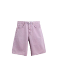Zara Man Relaxed-Fit Denim Shorts — Lilac