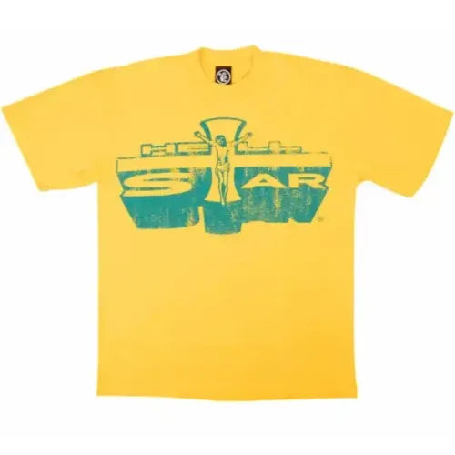 HELLSTAR T-SHIRT JESUS EMBLEM/PATH TO PARADISE 'YELLOW'