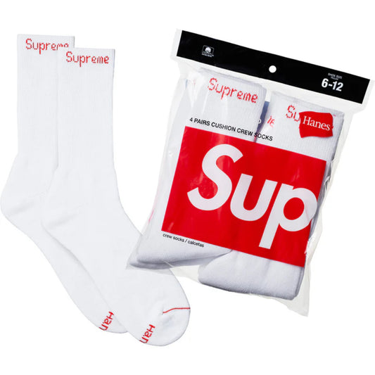 SUPREME CREW SOCK 'WHT'