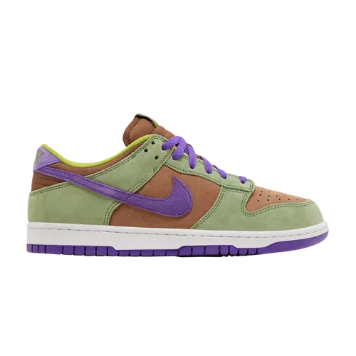 Nike Dunk Low SP "Veneer" in brown, green and purple, side view